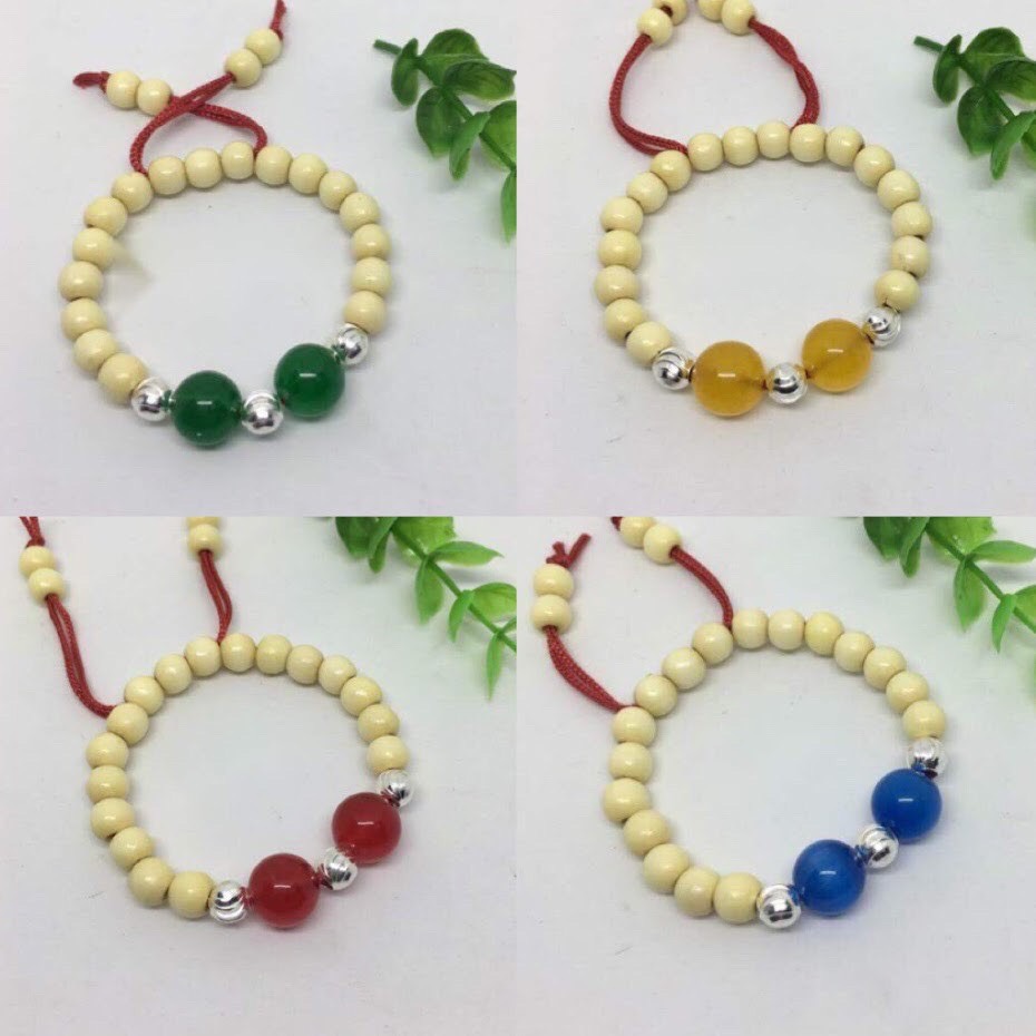 Vòng Dâu 3 Bi Bạc Đeo Tránh Tà Cho Bé Trai, Gái VD3 - Vòng Dâu Đeo Tay Cho Bé