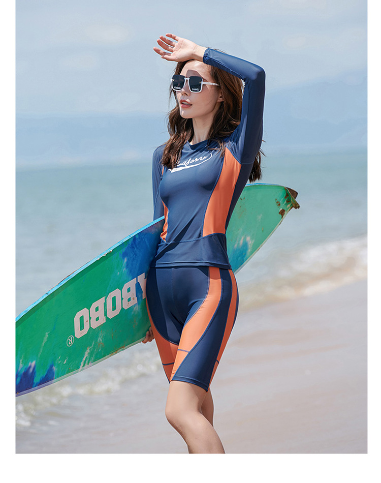 Đồ bơi nữ tay dài quần lửng chống nắng cao cấp