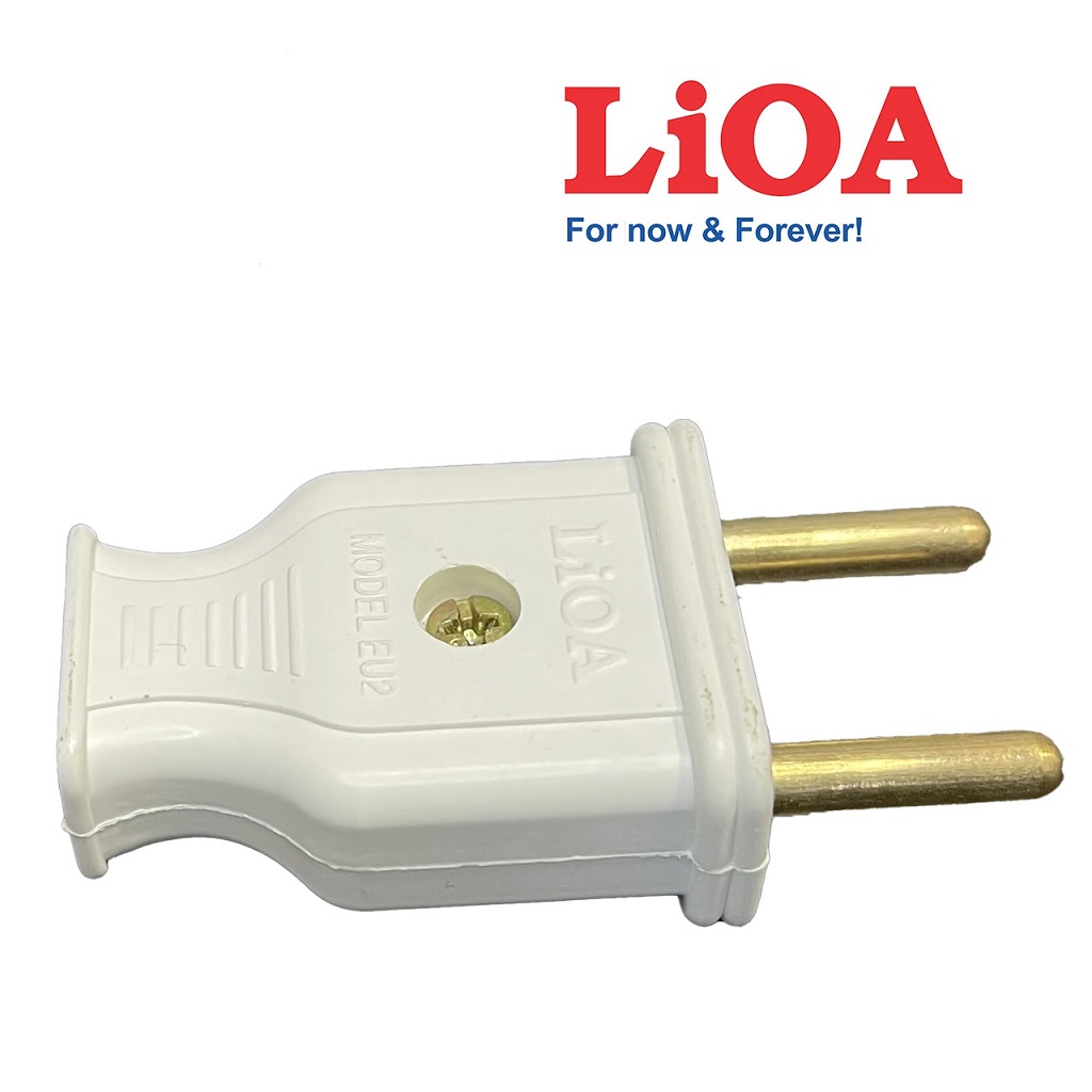 Phích cắm điện lioa chân tròn phi 4, phi 5