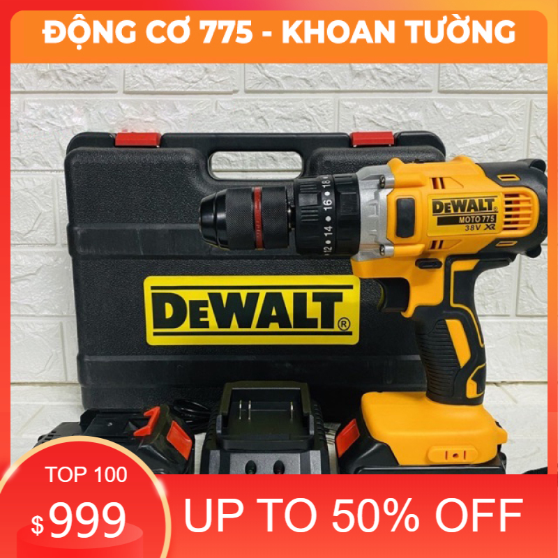 Máy khoan pin dewalt 118v 3 chức năng motor 775, auto lock model đc