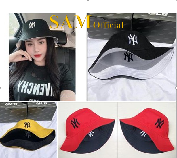 Mũ vành NY nam nữ - Mũ bucket 2 mặt nam nữ đẹp