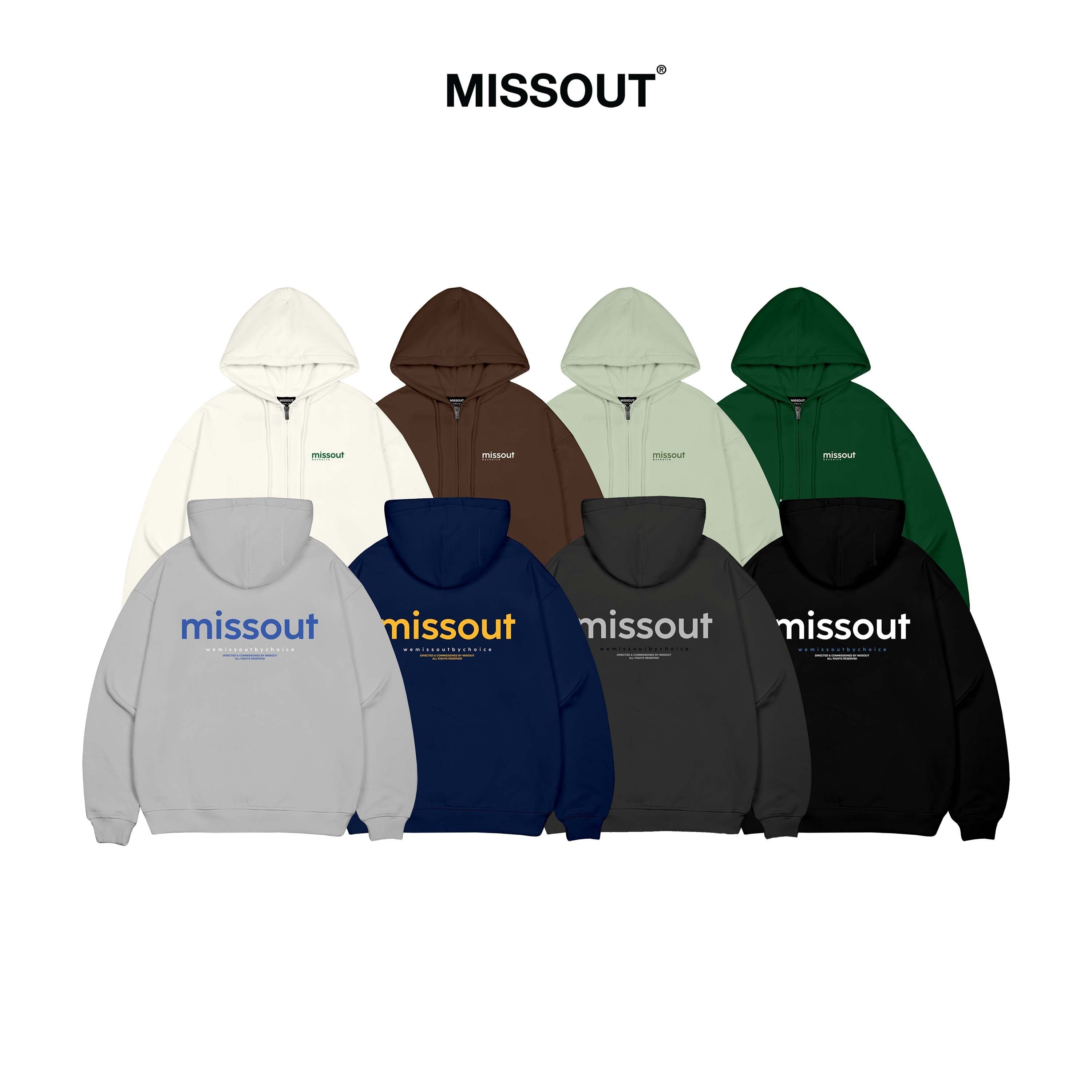 Áo khoác hoodie zip mood missout