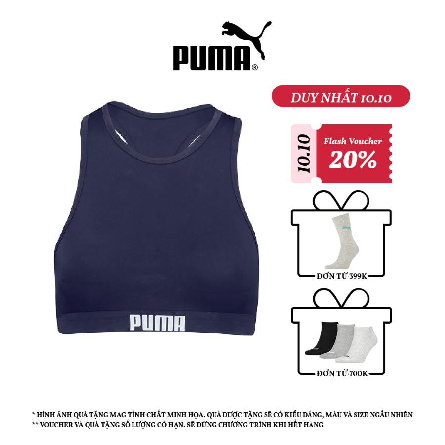 Puma Áo bơi Nữ phong cách thể thao Puma Swim Women Raceback Swim Top