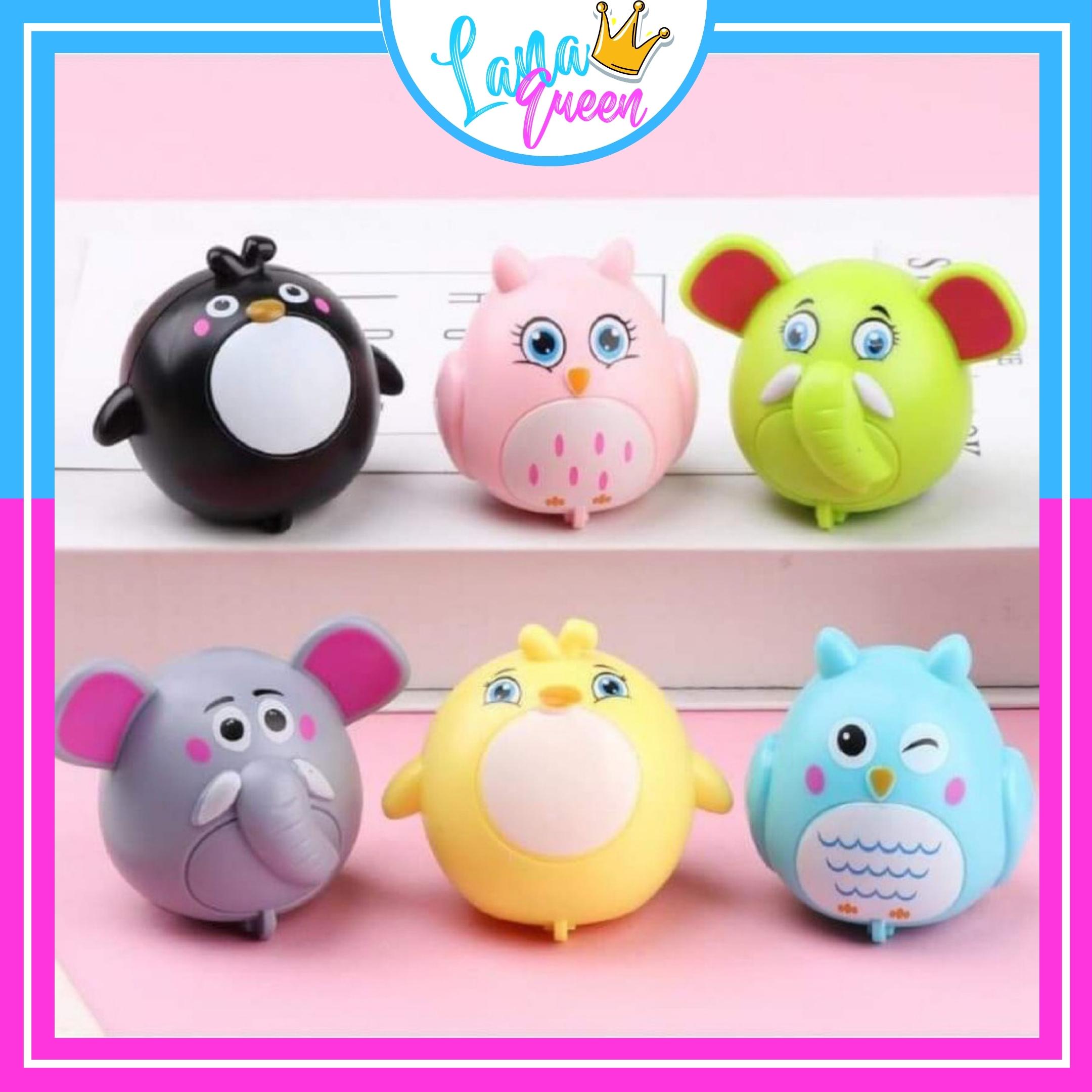 Đồ Chơi Con Vật Mini Chạy Đà Angry Bird Gà Cú Voi Chạy Cót Mini Thú Nhựa Mini Đầy Màu Sắc Cho Bé - LANA QUEEN