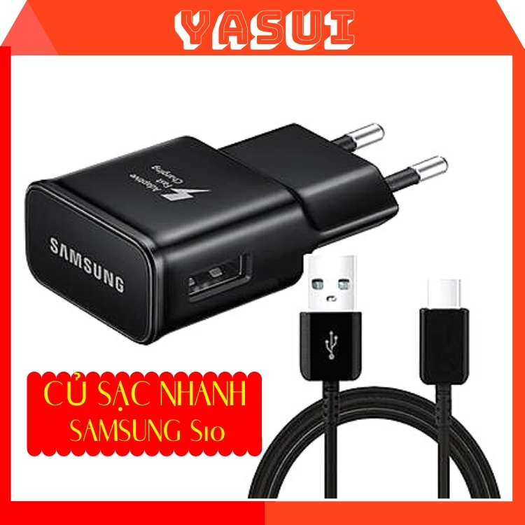Bộ củ sạc samsung chính hãng s10 cổng sạc usb to type c gồm củ sạc nhanh samsung 15w và cáp sạc nhanh samsung type c to usb dài 1m bảo hành 1 năm yasui