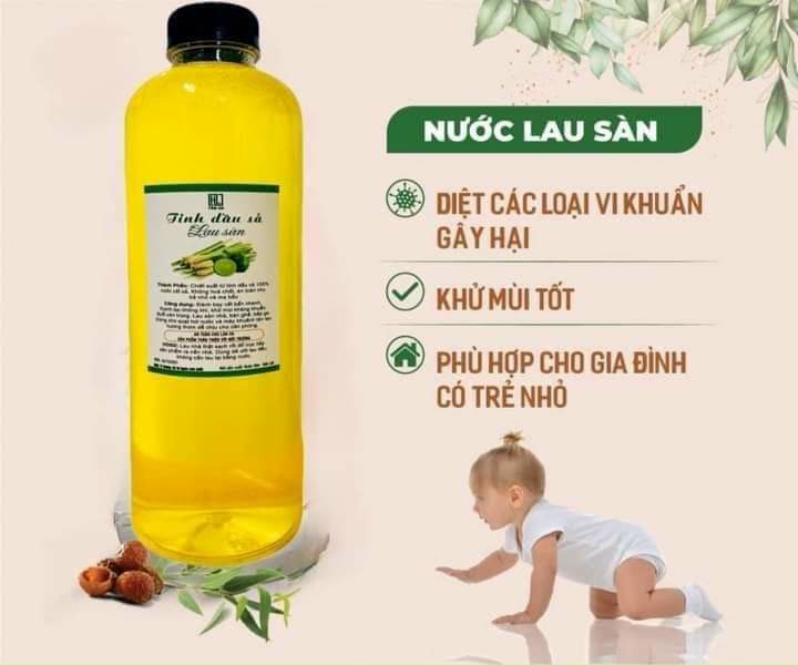 Nước Lau Sàn Sả Chanh chai 1000ml khử mùi, côn trùng