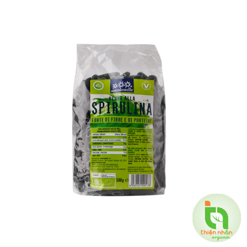 Nui Ống Tảo Spirulina Hữu Cơ 500g Sottolestelle Organic Penne with Spirulina Powder