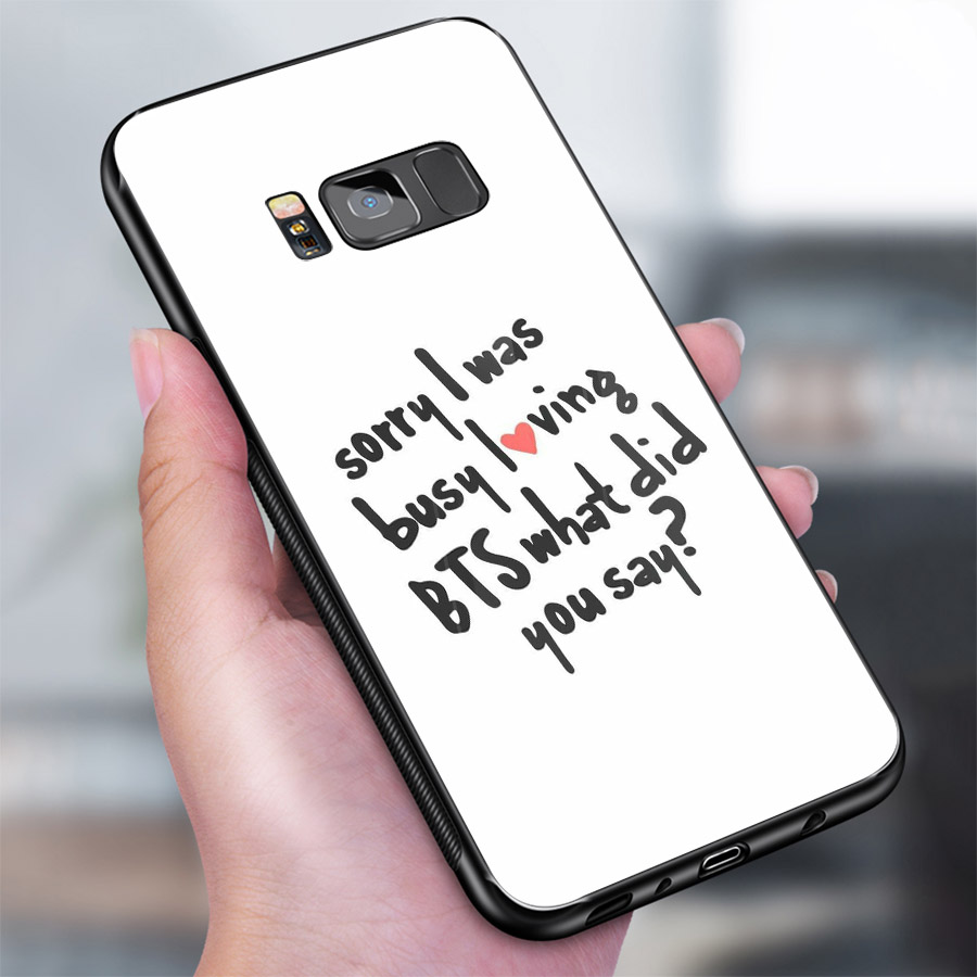 Ốp điện thoại kính cường lực cho máy Samsung Galaxy S8 Plus - Loving BTS MS ACOTU007