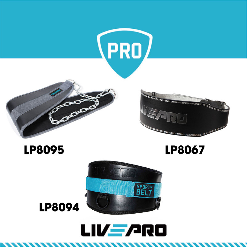 Đai lưng tập gym, đai tạ hỗ trợ tập nặng các loại livepro chính hãng sports belt