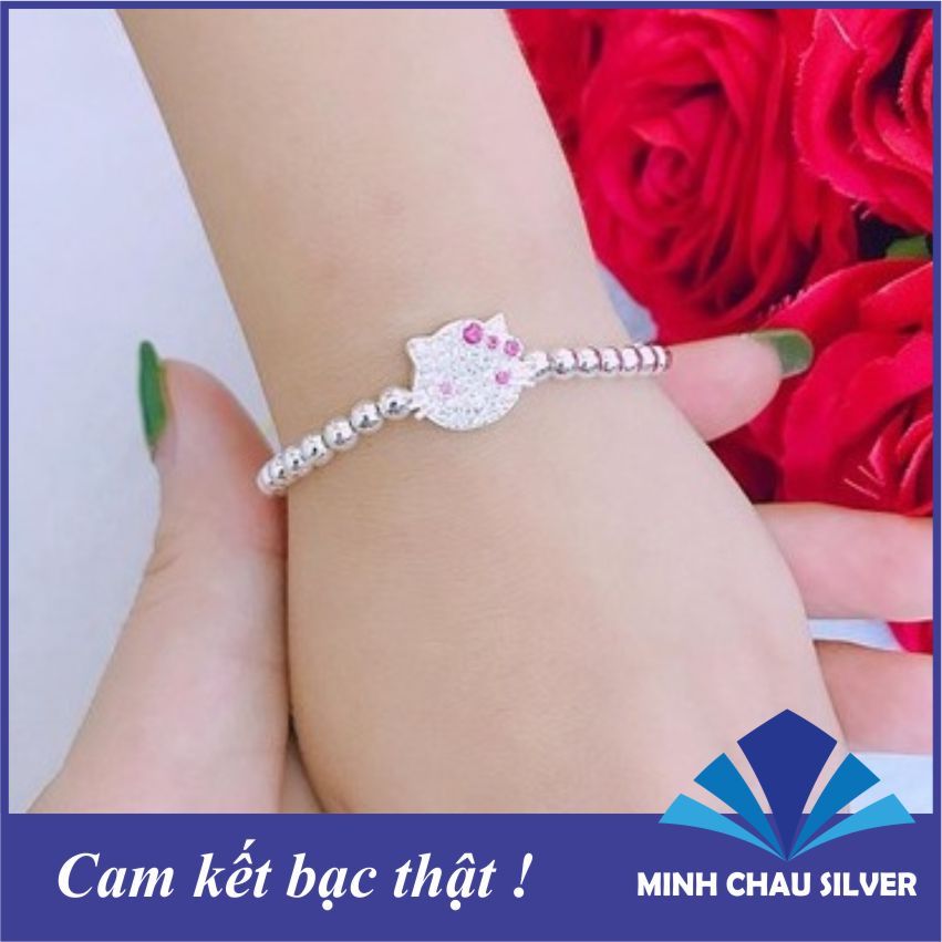 Lắc tay bạc Hello Kitty cho bé