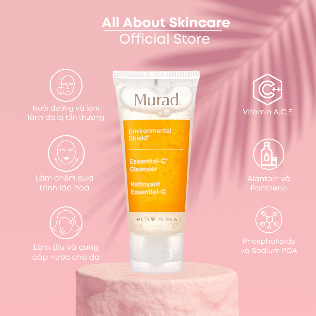 Sữa Rửa Mặt Loại Bỏ Tạp Chất & Cấp Ẩm Murad Essential C Cleanser 60ml