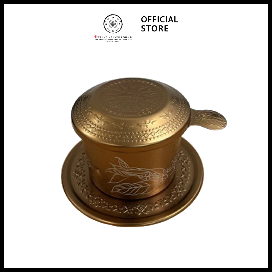 Trung Nguyên Legend Hoa Văn Phin Nhôm Màu Nâu Độc Đáo - Phụ Kiện Pha Trà  Cà Phê