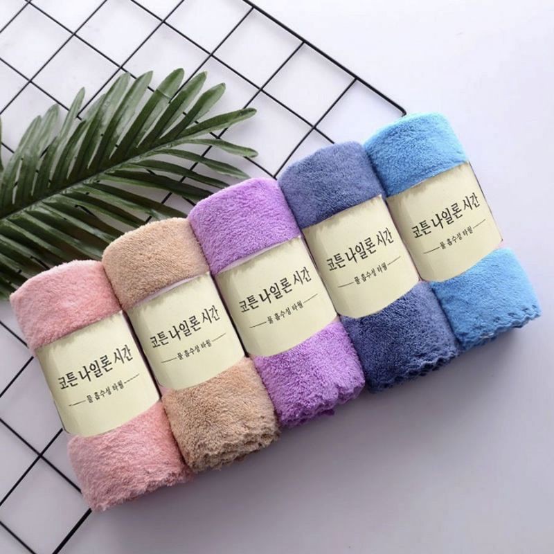 [HCM] Khăn Mặt Lông Cừu Khăn Lau Mặt Khăn Tắm Hàn Quốc 30 x 50cm Mềm Mại – GIA DỤNG K&H