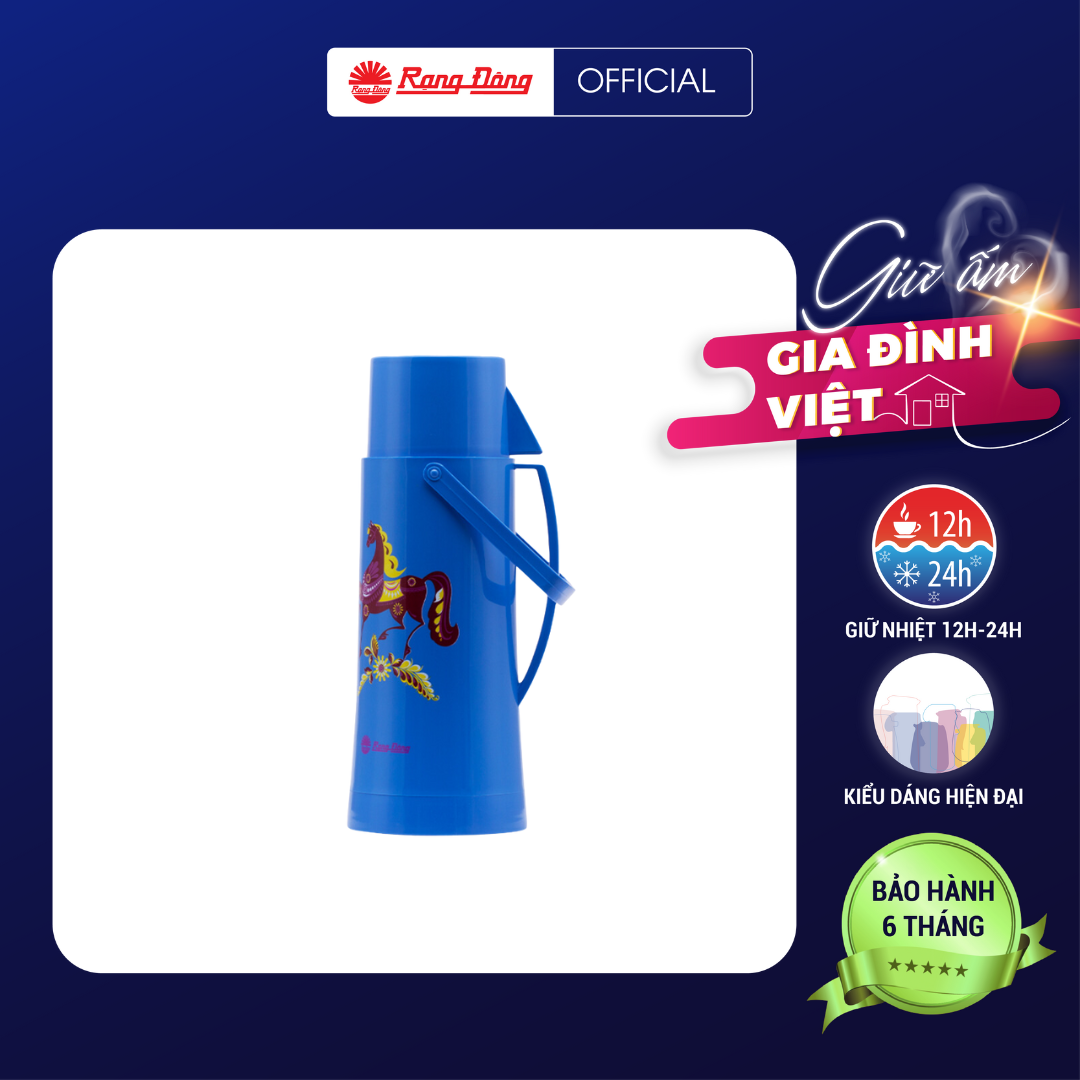 Phích Đựng Nước 1 Lít RD 1038 N1 Chính hãng Rạng Đông Khả năng giữ nhiệt lâu Ruột thủy tinh chất lượng cao Thiết kế tinh tế sang trọng