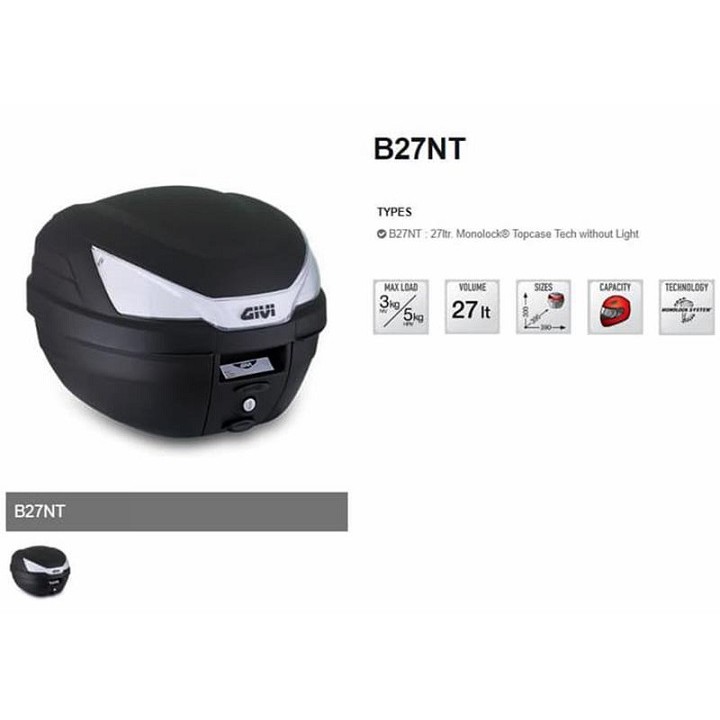 Thùng givi b27nt clack 27 lít tặng đế mp60n+món quà trị giá 50k