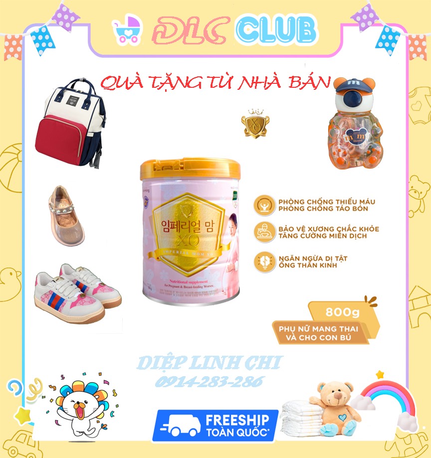 QUÀ TẶNG CUỐI THÁNG Sữa Bột XO MOM 400g/800g bổ sung dinh dưỡng cho mẹ bầu trước và sau sinh