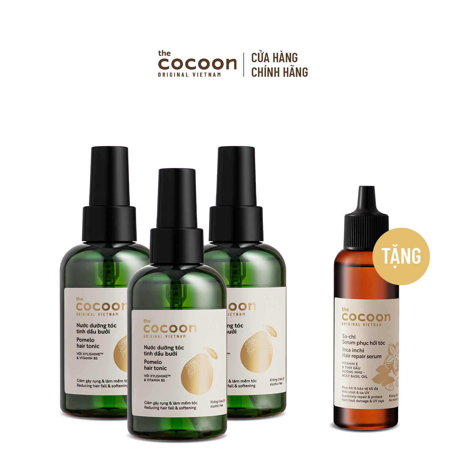 Special combo 3 nước dưỡng tóc tinh dầu bưởi cocoon