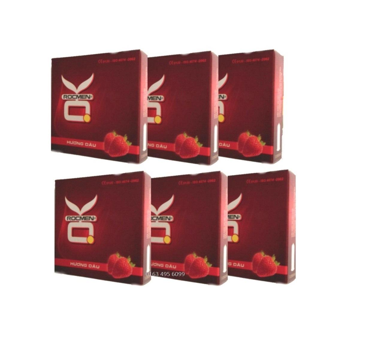 [HCM]Combo 6 hộp Bao cao su OK huong dau 18 chiếc