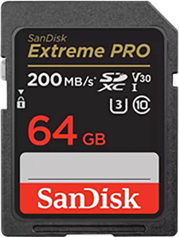 Thẻ nhớ sdxc sandisk extreme pro u3 v30 64gb 200mb/s