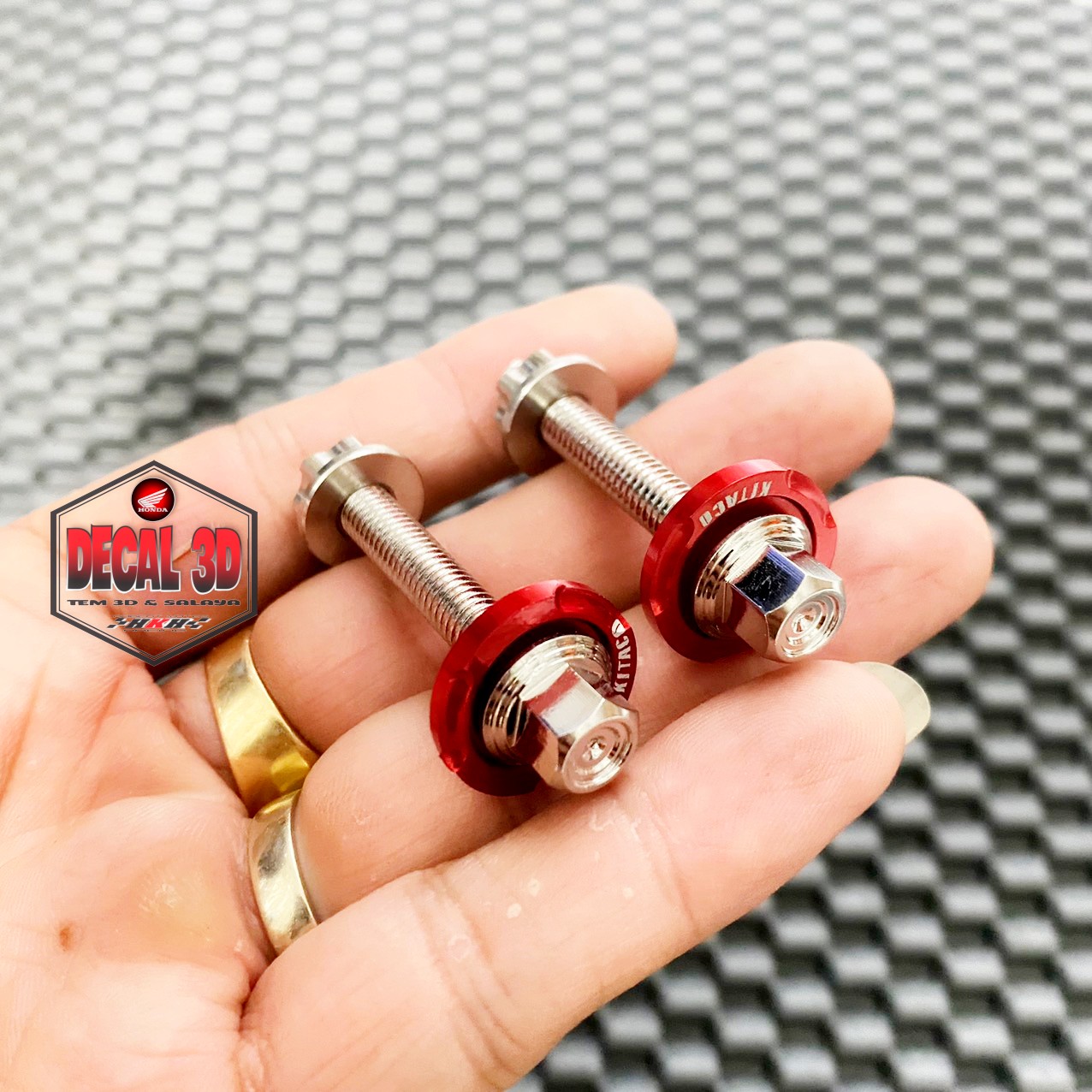 Bộ ốc salaya xỏ gác chân cao su cực đẹp tặng kèm lông đền salaya