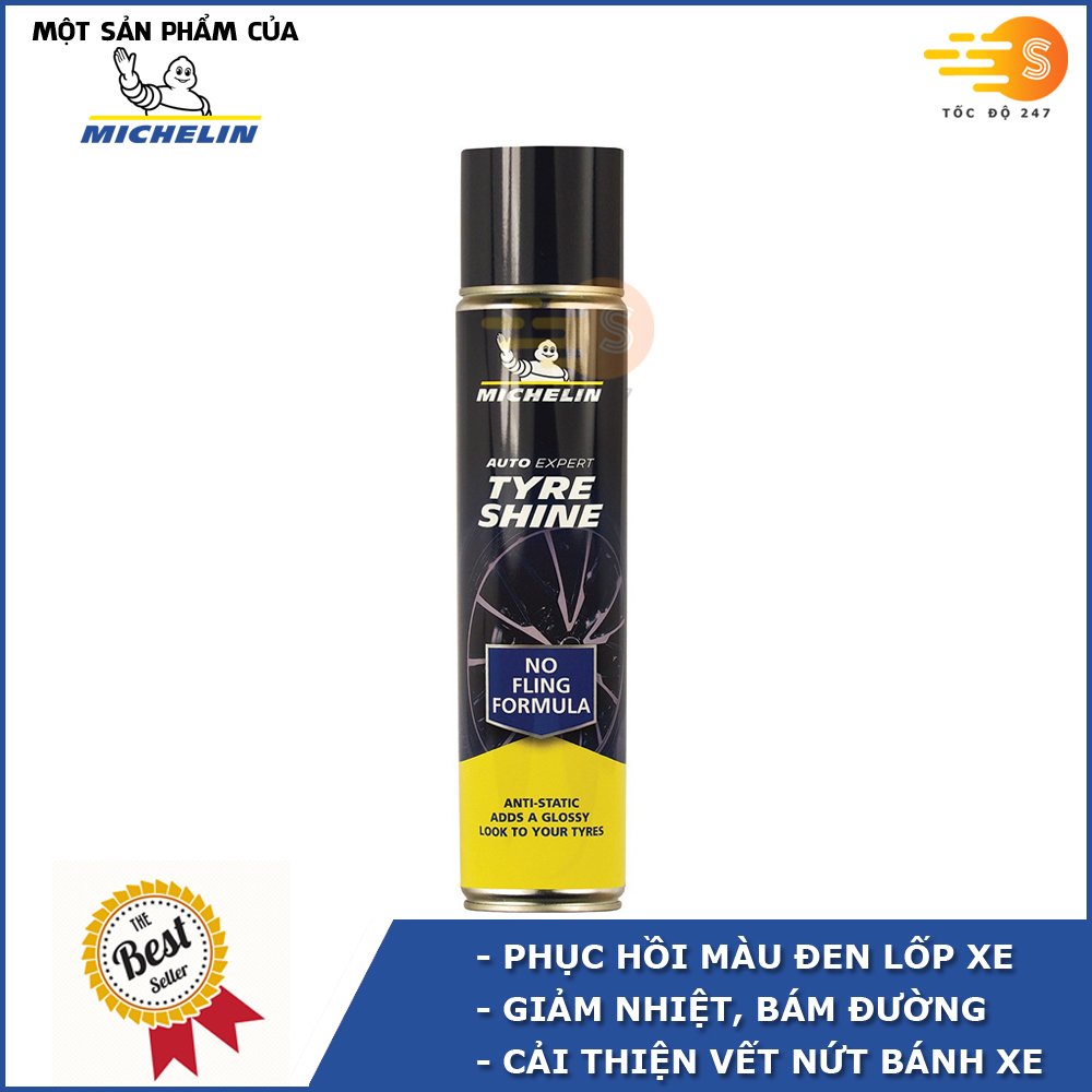 Chai xịt vệ sinh và bảo dưỡng làm bóng lốp ô tô Michelin W31432
