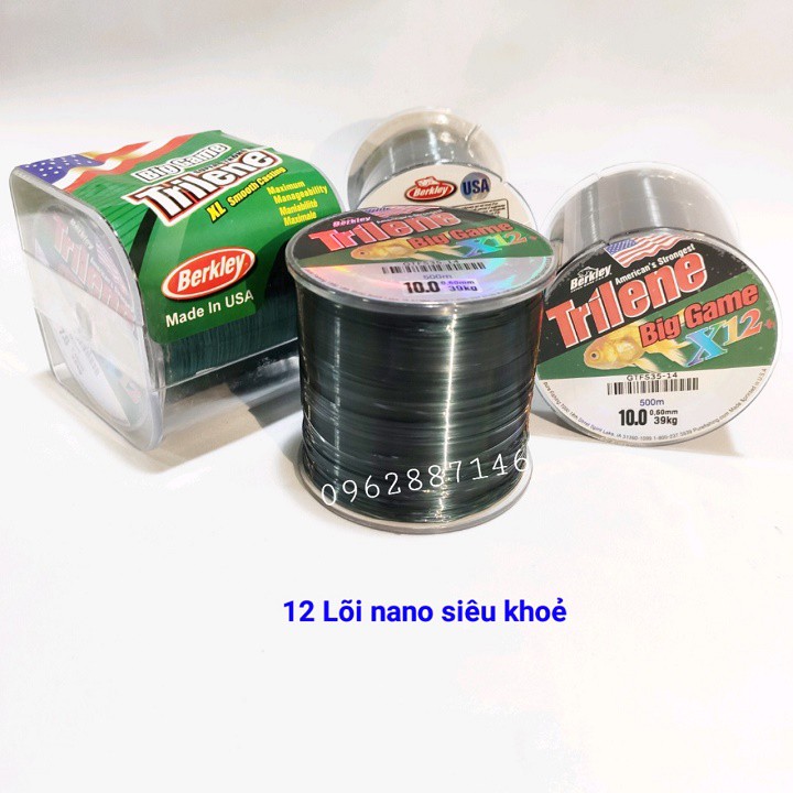 cước câu cá triline x12 siêu khỏe 500m cước mỹ - Cam kết bảo hành đổi trả trong 2 tuần đầu