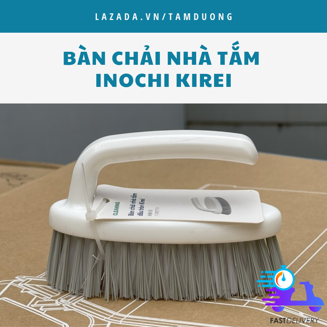 Bàn chải nhà tắm Inochi (lông chải cứng cáp giúp đánh bay mọi vết bẩn dễ dàng)