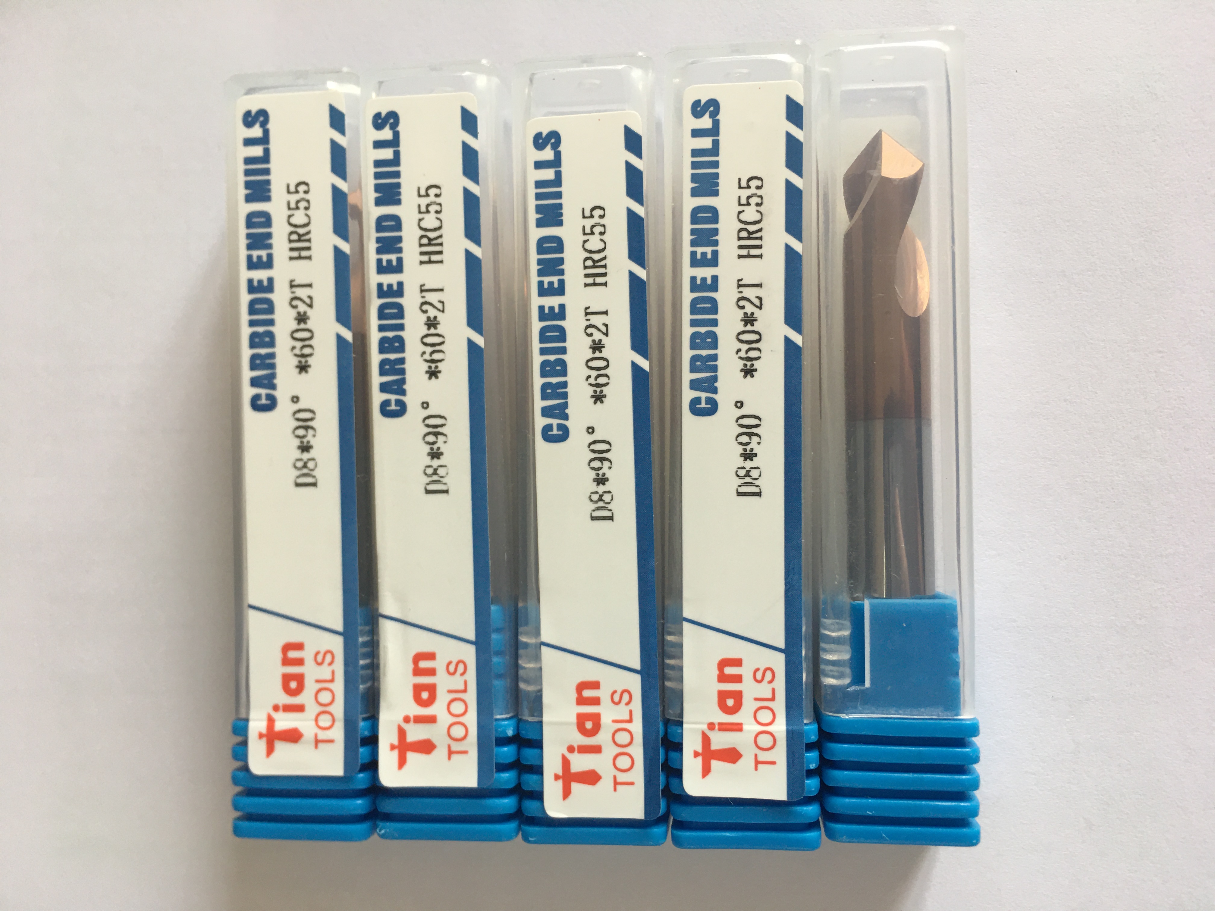 Dao phay vát mép 90 độ: D4x90° + D6x90° + D8x90° (Dao vát mép hợp kim + mũi khoan tâm)