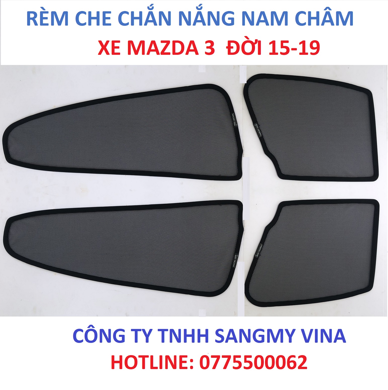 RÈM CHE NẮNG NAM CHÂM MAZDA3 2015-2019