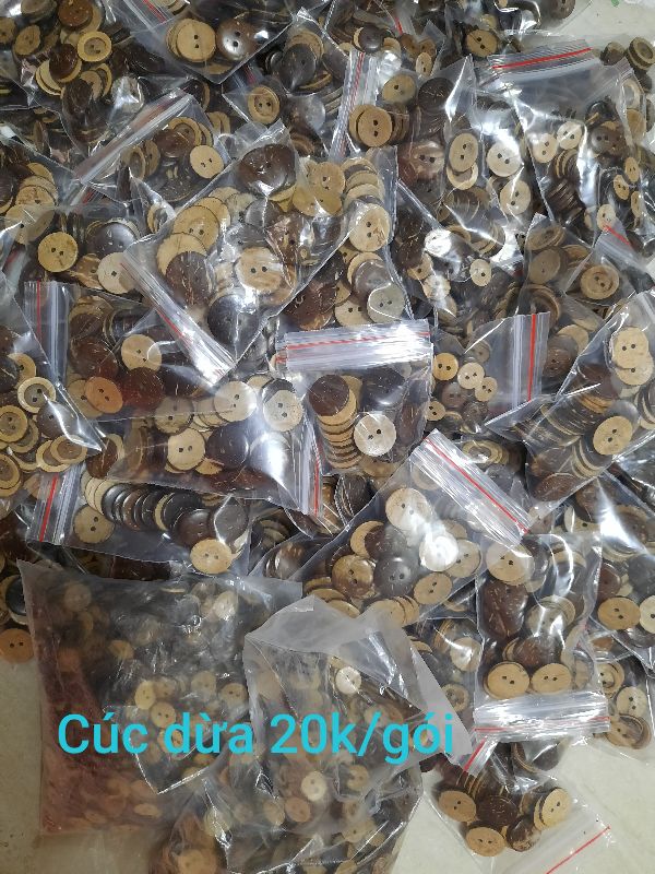 100 Cúc gỗ dừa các size