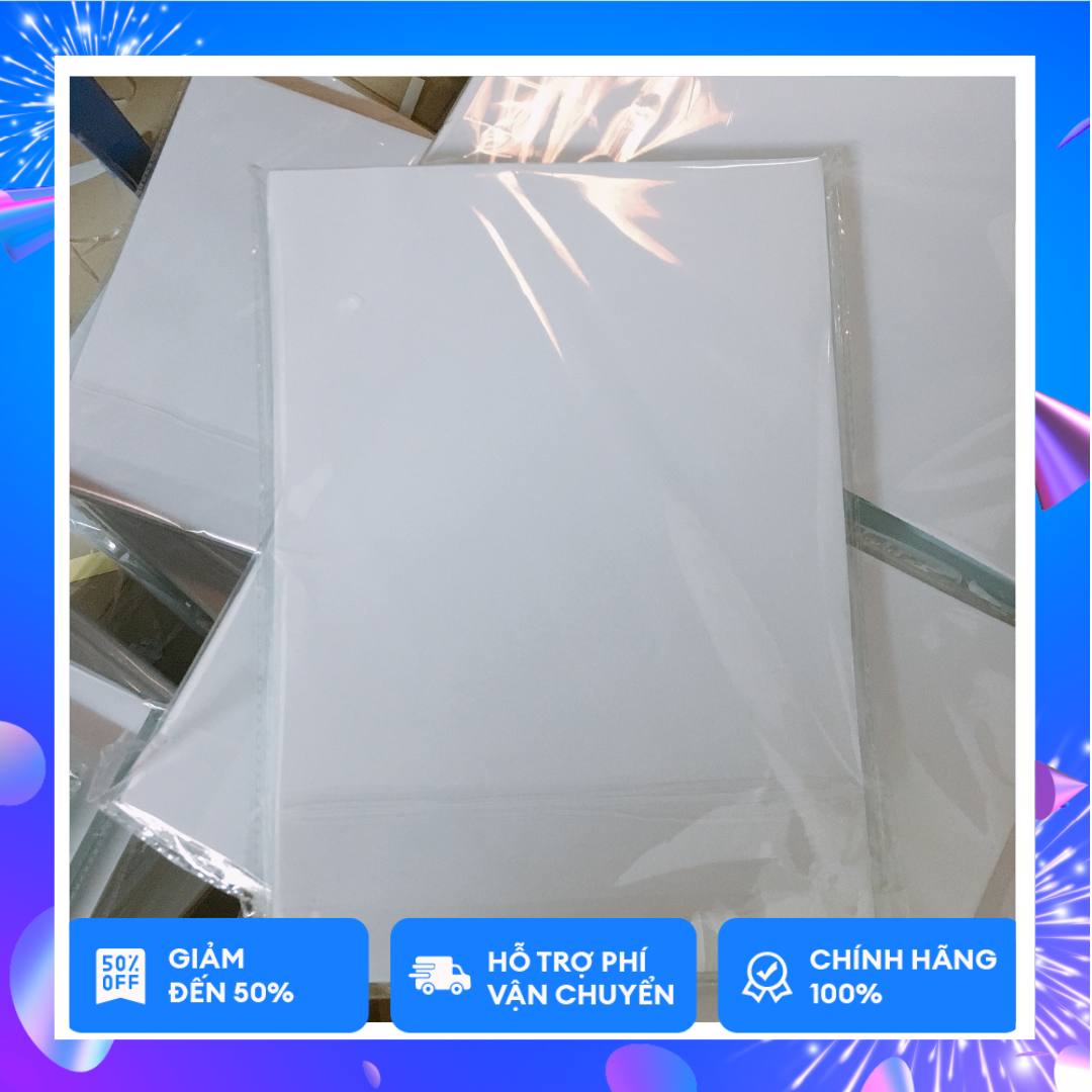 Giấy decal trắng đế xanh Khổ A4, In Tem Nhãn Sticker - Combo tùy chọn