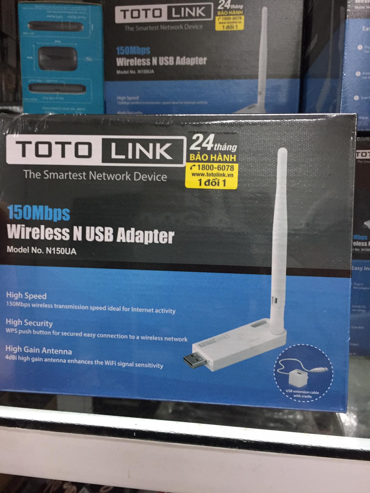 Usb thu wifi totolink n150ua 150mbps 1 râu