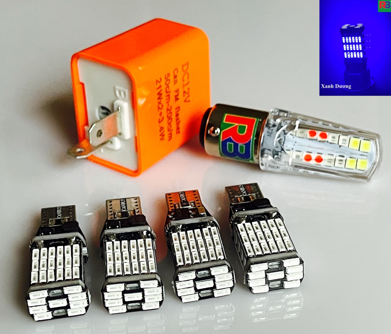 SIÊU HOT【4 BÓNG LED XINHAN T15+ 1 CỤC CHỚP+1 HẬU AUDI PLUS Đèn LED Chân T15 T10 Dùng Thay Thế Đèn Báo Rẽ Xi Nhan Đèn Lùi gắn Satria Raide Sonic EX 135 Winer v1 Vision Axelo Wave @ Blade Dream Sirius Jupiter Super cup A@ Vision