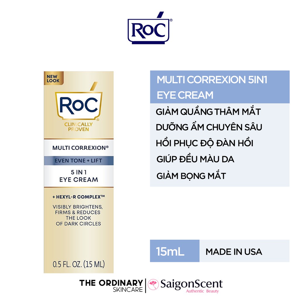 [HCM]Kem dưỡng mắt RoC Multi Correxion 5 In 1