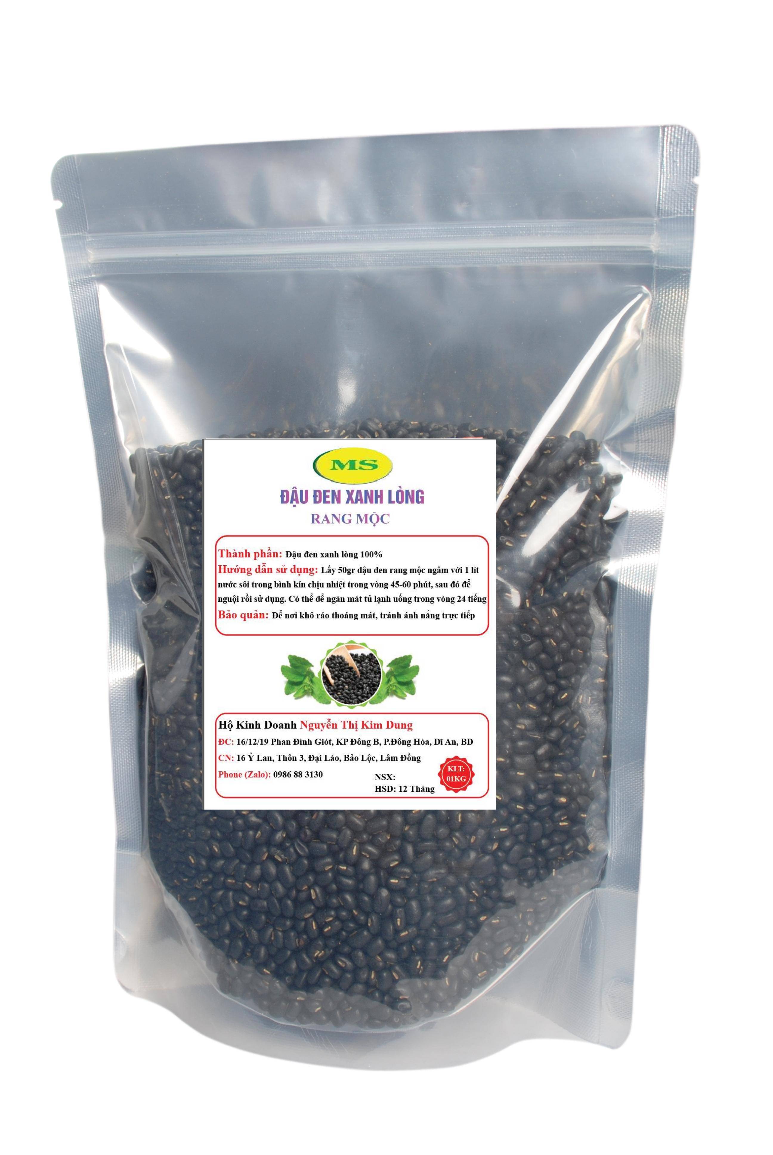 Đậu đen xanh lòng rang sẵn ( MS) - (01kg) -  Đỗ đen xanh lòng hạt nhỏ thuần chủng