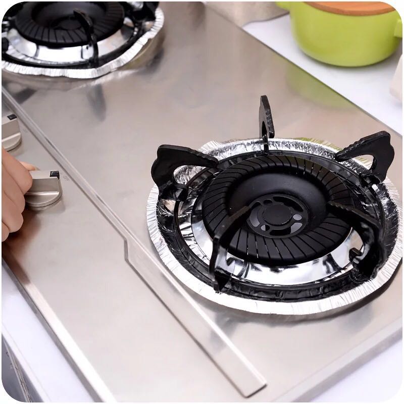 Combo 10 Giấy Bạc Bọc Lót Đế bếp ga chống dầu mỡ tiện dụng