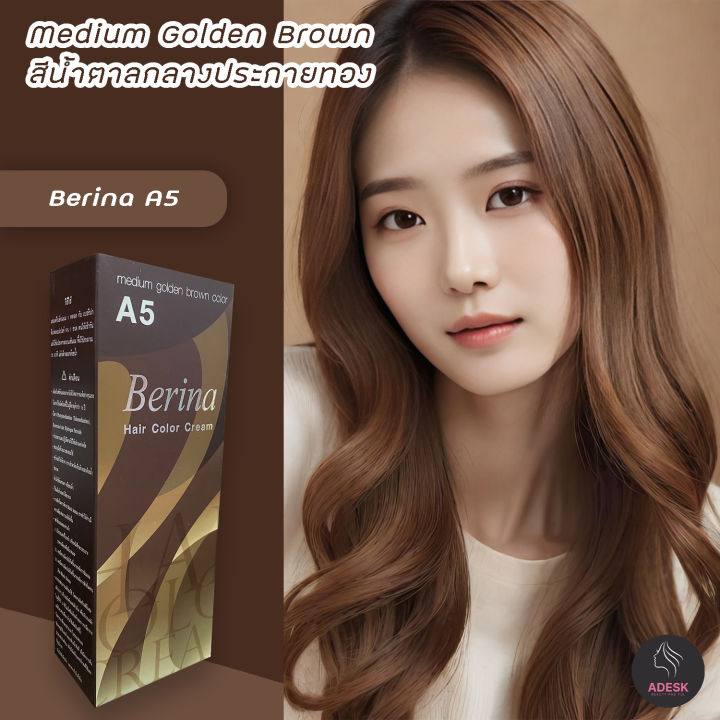 Nhuộm Berina A5-Màu Nâu Vàng-medium golden brown