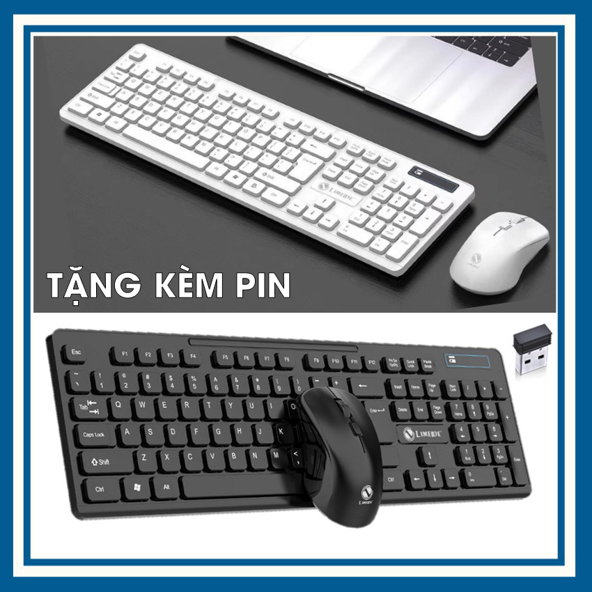 Bàn Phím Chuột Không Dây WIRELESS 2.4Ghz - Combo Bàn Phím Cho Gaming, Văn Phòng, Học Sinh, Sinh Viên