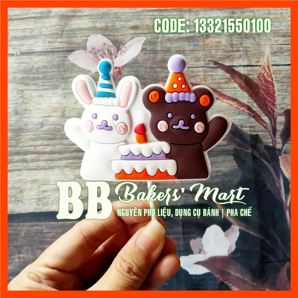 Cắm trang trí nhựa dẻo Silicone - Hình Gấu Brown Thỏ Cony