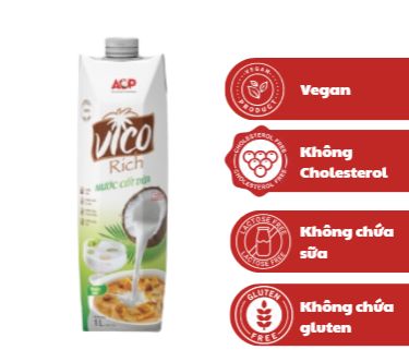 1 Hộp Nước Cốt Dừa Vico Rich Nguyên Chất 1L