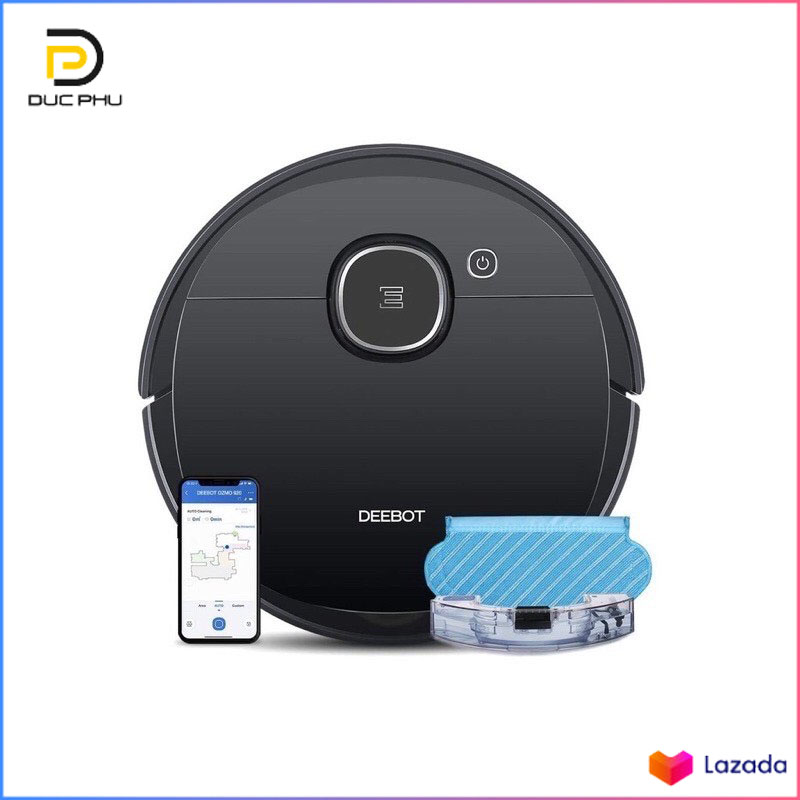 Robot hút bụi lau nhà Ecovacs Deebot DX96, Pin 5200mAh lưu map nhiều tầng, vừa hút vừa lau đồng thời