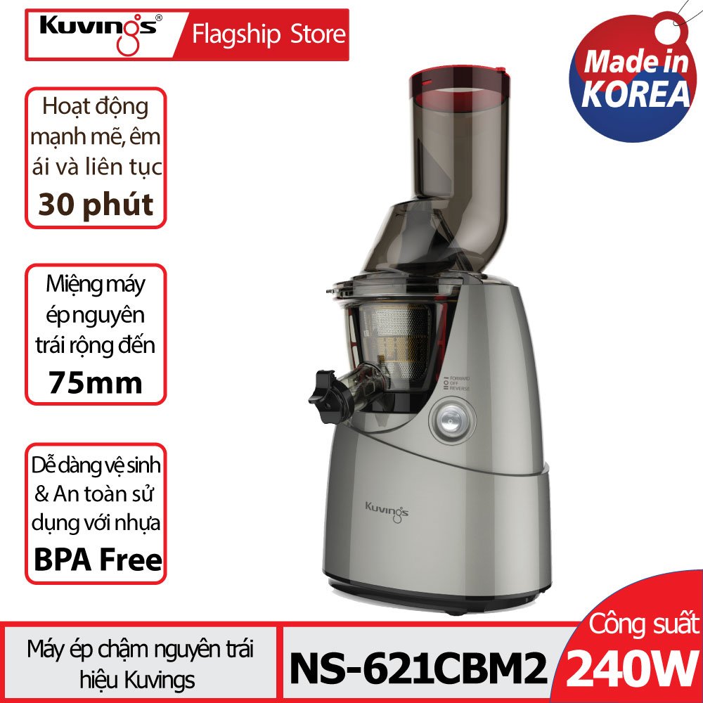 Máy ép trái cây tốc độ chậm kuvings ns-621cbm2 - màu bạc