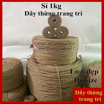 Dây thừng, dây thừng trang trí, dây gai, dây đay, làm đồ cào móng mèo, xích đu, decor, handmade, cat tree