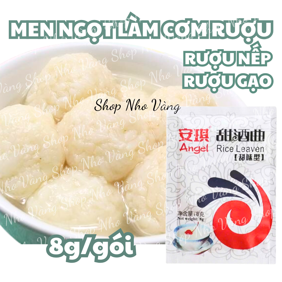 Men ngọt làm cơm rượu nếp rượu gạo 8g