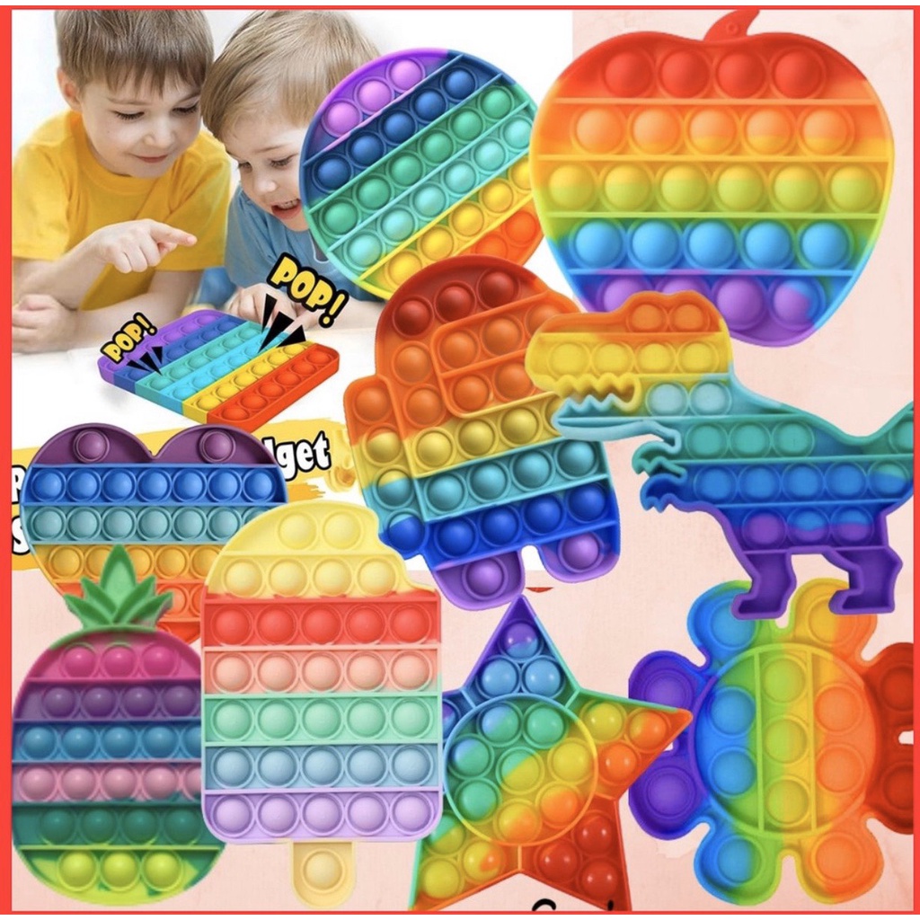 Đồ Chơi Pop it bóp bóp Bấm Nút Bóp Bóng - Pop It Fidget Toy, Giảm Stress, Bằng Silicon An Toàn Cho Trẻ Em