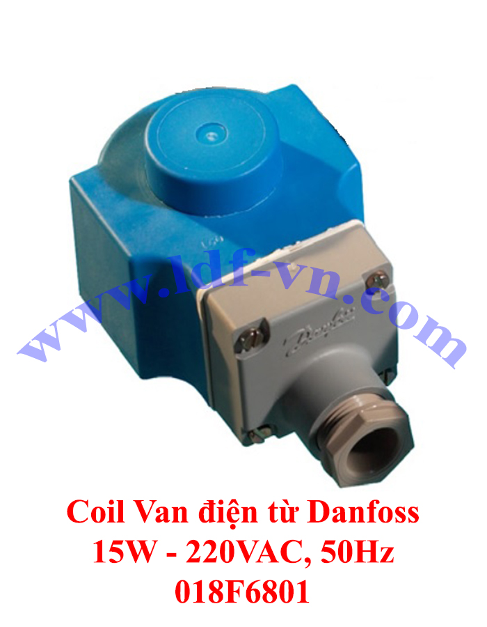 Cuộn coil van điện từ danfoss 15w 220v ac 50hz – 018f6801