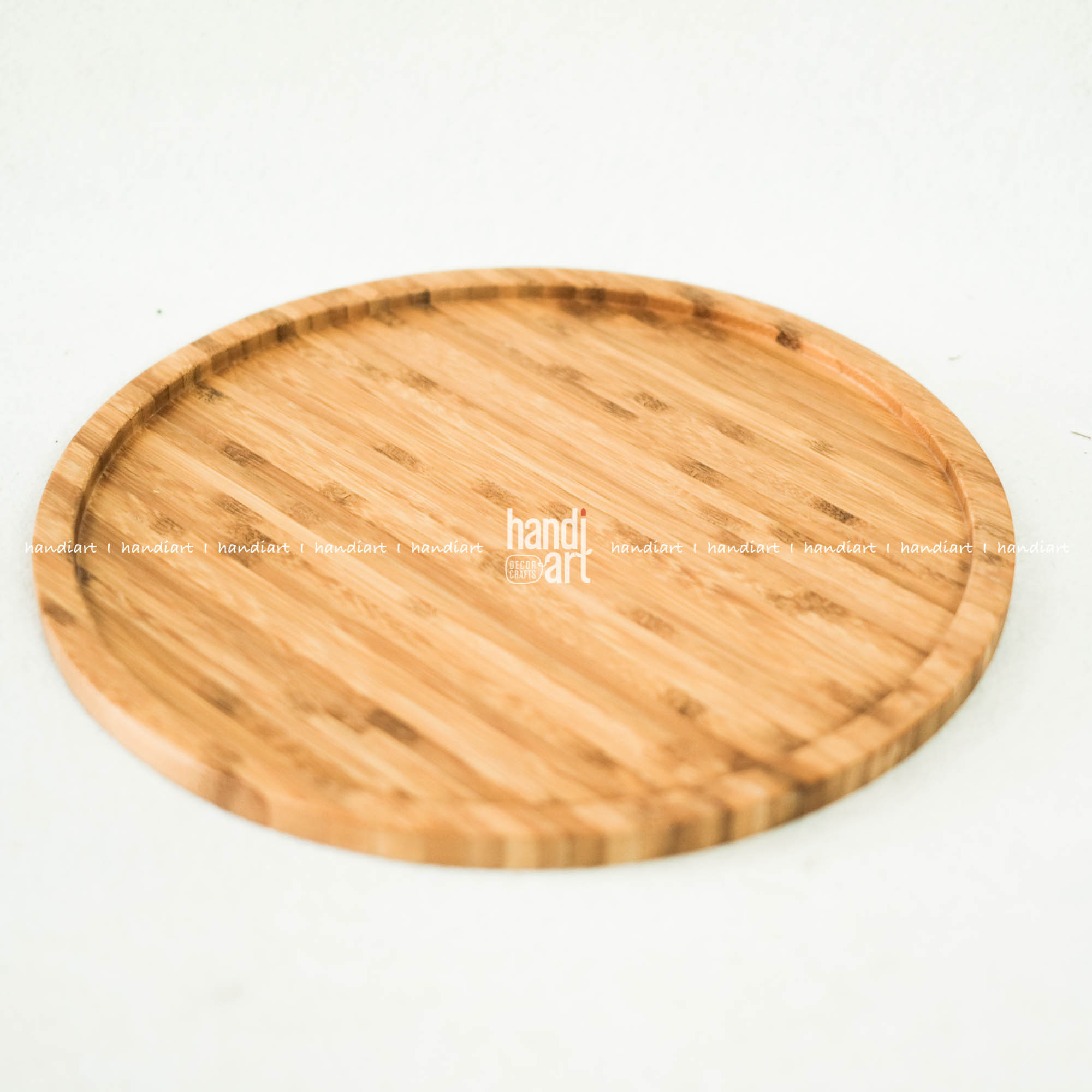 Khay tròn gỗ tre, khay đa dụng