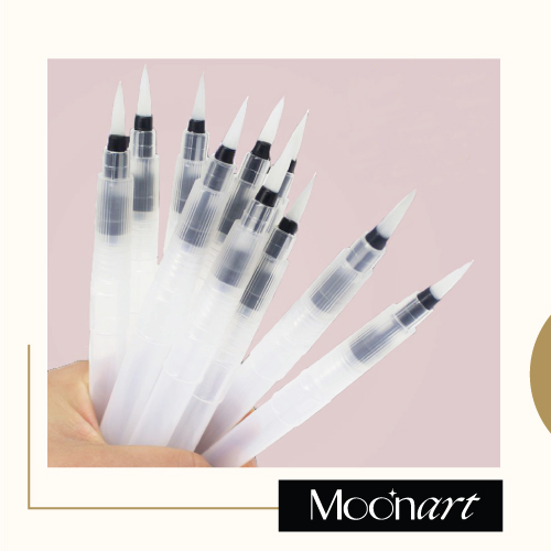Cọ màu nước Fendi, Waterbrush, bút lông đầu nhọn, bút bơm nước sử dụng thích hợp cho các dòng màu nước, tiện lợi, chuyên nghiệp - MoonArt