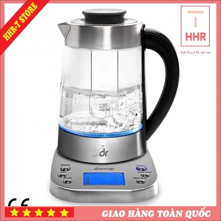 Bình đun nước thông minh dreamer dk-s17d 1.7l với 6 mức nhiệt độ