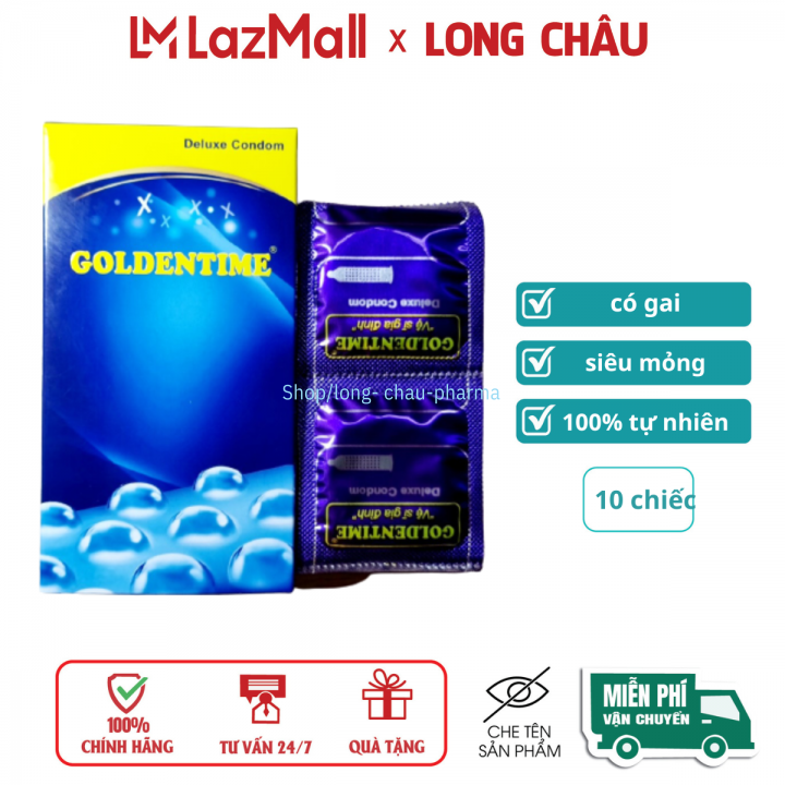Bao cao su gai goldentime hộp 10 cái